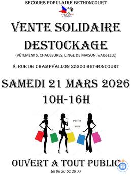 Image Destockage hiver - vente solidaire secours populaire (photo 1)