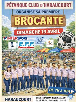 Image 1ère brocante du pétanque club d'Haraucourt (photo 1)