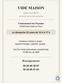 Image Vide maison à Saint-Jean-le-Vieux (photo 1)