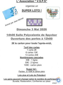 Image Super Loto organisé par V.S..P.S (photo 1)
