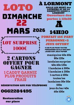 Image loto cartons offert pour caddy garnie (photo 1)