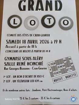 Image Grand loto du comité des fêtes de cran gevrier (photo 1)