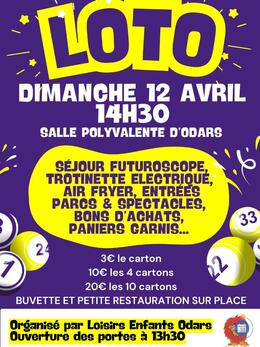 Image Super Loto ODARS - Dimanche 12 Avril 14h30 (photo 1)