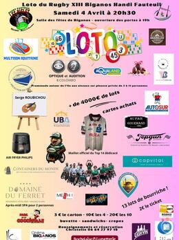 Image Loto du rugby xiii biganos handi fauteuil (photo 1)