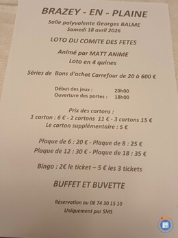 Image Loto du comite des fetes (photo 1)