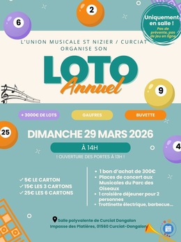 Image Loto de l’union musicale St Nizier Curciat (photo 1)