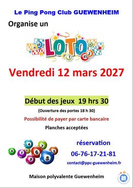 Image Super Loto du Ping Pong Club Guewenheim (photo 1)