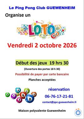 Image Super Loto du Ping Pong Club Guewenheim (photo 1)