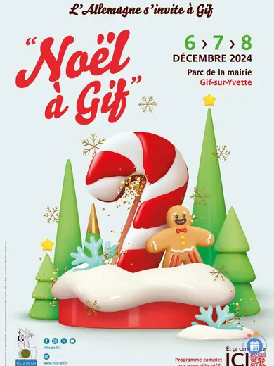 Affiche Marché de Noël à Gif sur Yvette