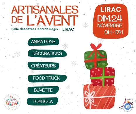 Affiche MARCHE DE NOEL (les artisanales de l'Avent) -