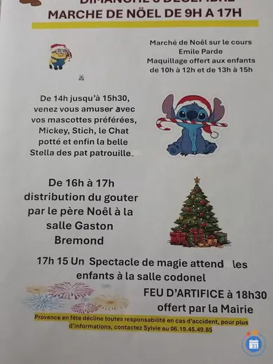 Affiche Marché de noël provence en fête