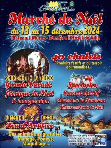 Affiche Marché de Noël de Crespin