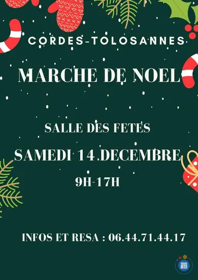 Affiche Marché de Noel à Cordes-Tolosannes (82)