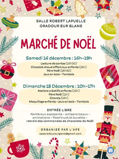 Affiche Marché de noël Oradour sur Glane