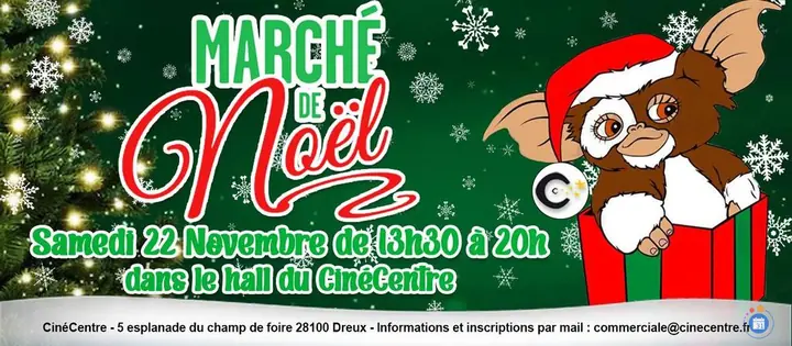 Affiche 3ème Marché de Noël du CinéCentre
