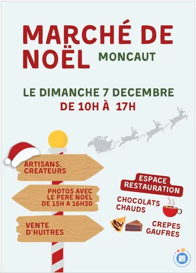 Affiche Marché de Noël de Moncaut