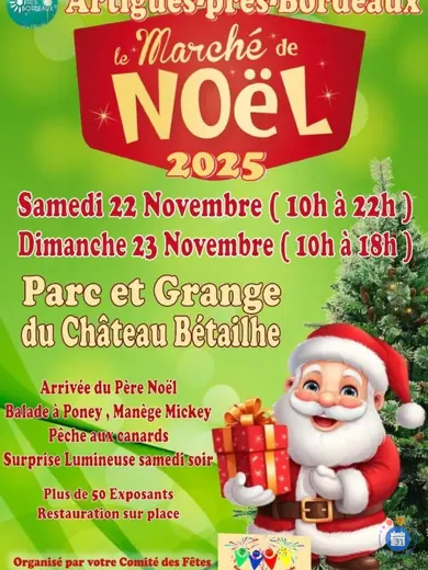 Affiche Grand marché de Noël fêstif