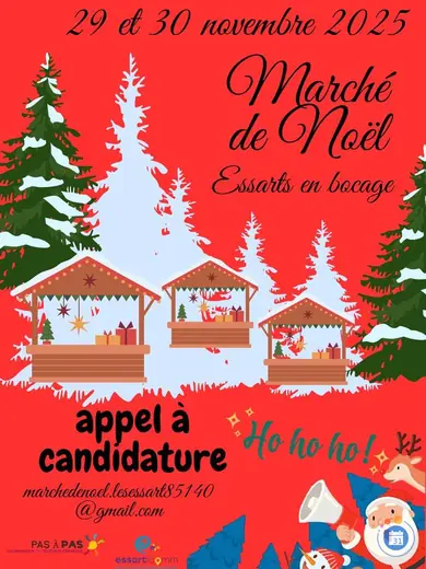 Affiche Marché de Noël Les Essarts 85