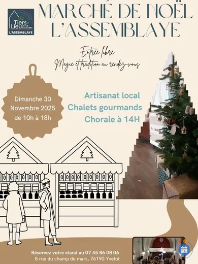 Affiche Marché de Noël de l'Assemblaye