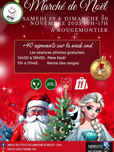 Affiche marché de noël de l'AFAB 2025 - 3ème édition