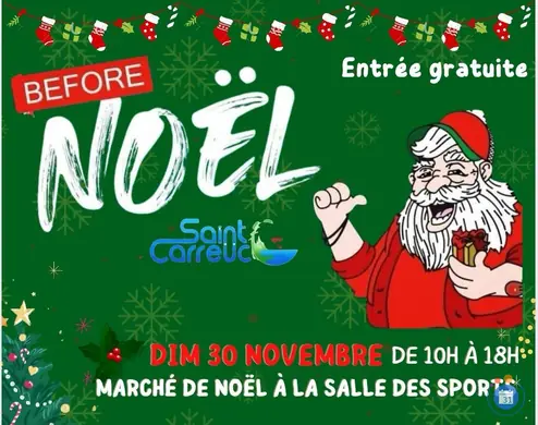 Affiche Before Noël, marché de Noël à Saint-carreuc