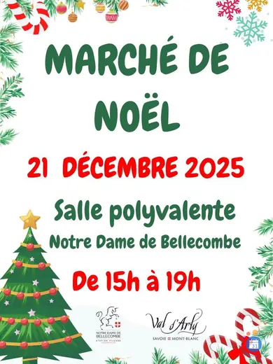Affiche Marché de Noël de Notre Dame de Bellecombe