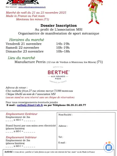 Affiche Marché de Noël du made in france