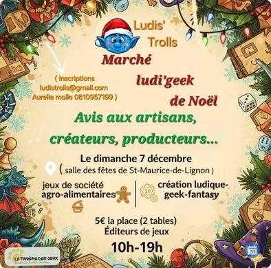 Affiche marché ludi'geek de Noel