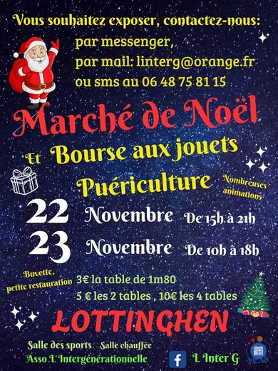 Affiche Marché de Noël et bourses aux jouets