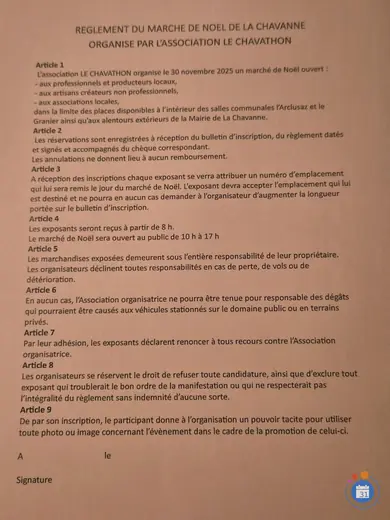 Affiche Marché de Noël