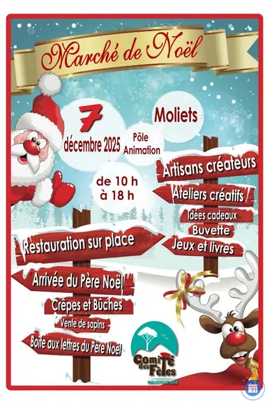 Affiche Marché de Noël de Moliets