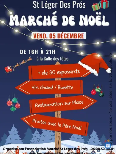 Affiche Marché de Noël St Léger Des Prés
