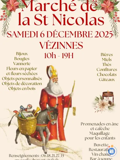 Affiche Marché de Noël - Marché de la St Nicolas