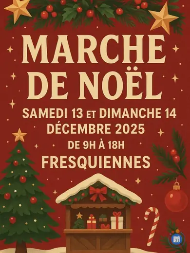 Affiche Marché de Noël à Fresquiennes 2025