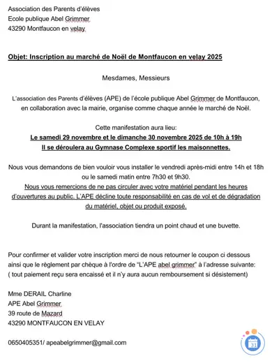 Affiche Marché de Noël