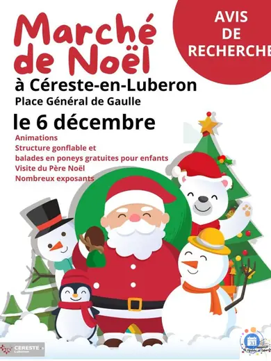 Affiche Marché des Noël de Céreste en Luberon