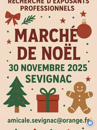 Affiche Marché de Noël Sévignac en Salle