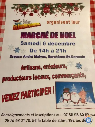 Affiche Marche de noël des bercheronettes