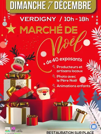 Affiche Marché de Noël de l'Ape Sury Verdigny