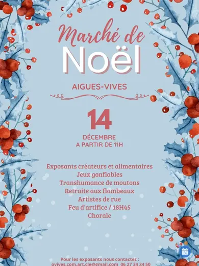 Affiche Marché de Noël et Feu d’artifice