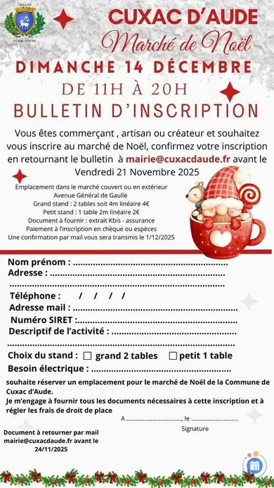 Affiche Marché de Noël