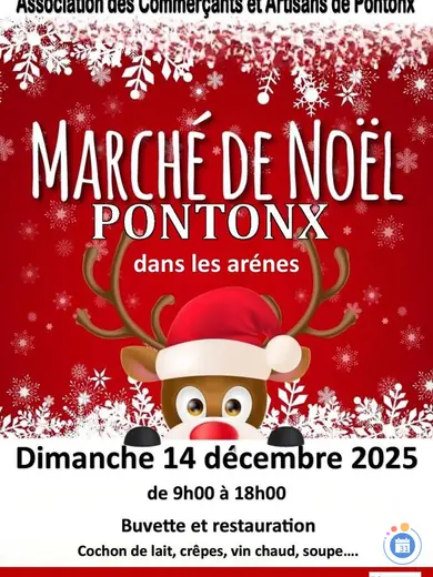 Affiche Marché de Noël Pontonx
