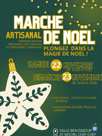 Affiche Marché artisanal de Noêl