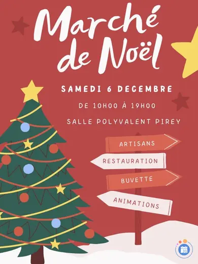 Affiche Marché de Noel de Pirey samedi 06 décembre 2025