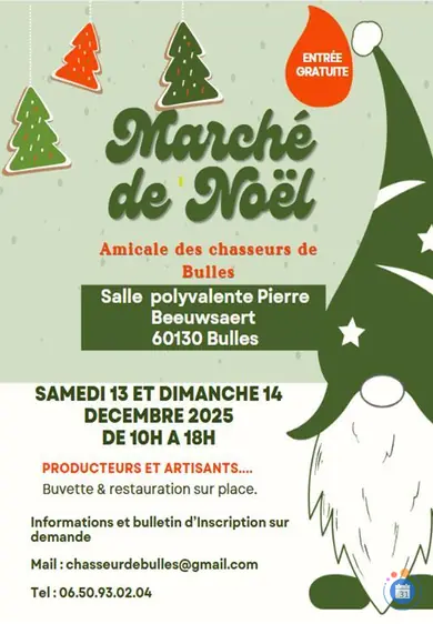 Affiche Marché de Noel de Bulles