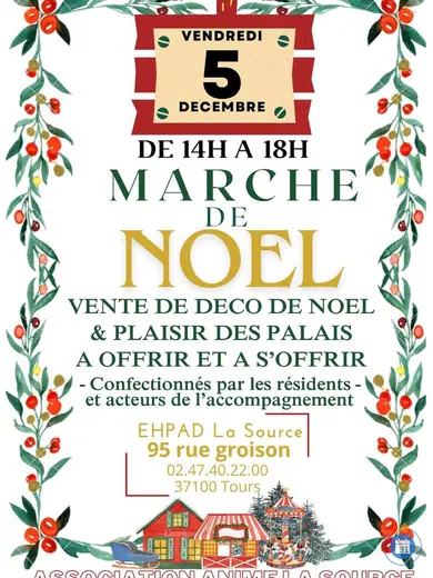 Affiche Marché de Noël de La Source