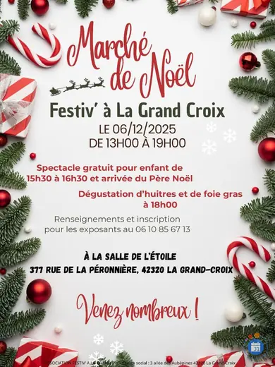 Affiche marché de Noël