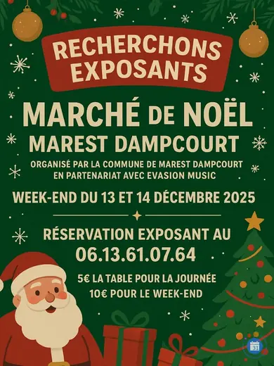 Affiche Marest Dampcourt fête Noël