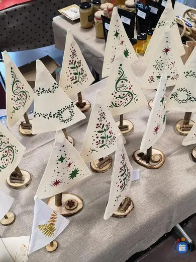 Affiche Marché de Noël artisanal - Association de Palente