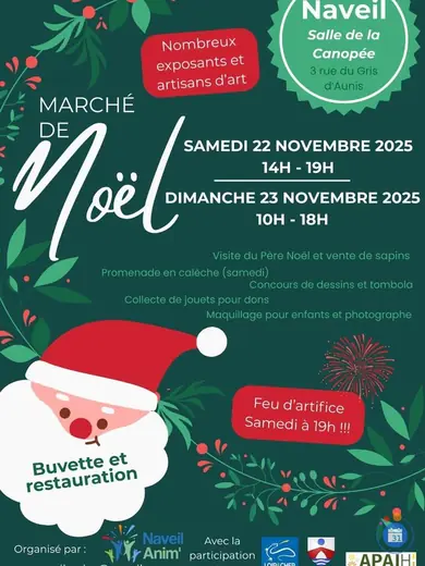 Affiche Marché de Noël - Naveil Anim'